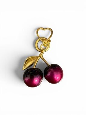 BUY NOW: Red Ombre Cherries Bag Charm Keyring (A611)